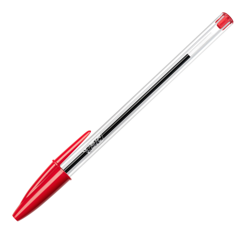 BIC CRISTAL PENNA A SFERA PUNTA MEDIA COLORE ROSSO CONF. 50 PZ.
